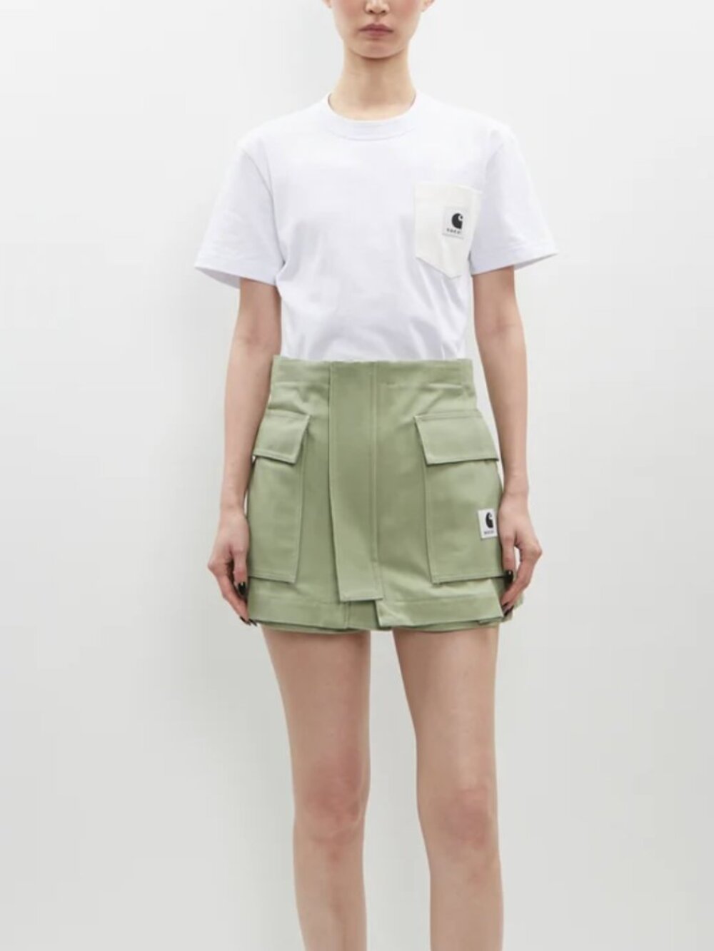 Sacai x Carhartt WIP Duck Skort — Light Green